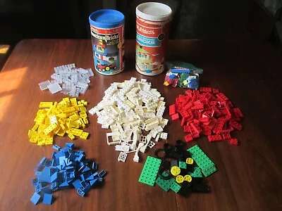 Lot Of Vintage 70s Playskool American Bricks With 2 Tins 475+ Pieces • $24.95