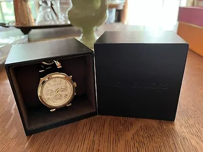 Michael Kors Women's Gold Chrono Watch MK3131 Chain Link • $40