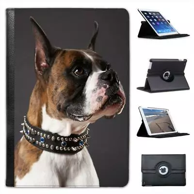 Boxer Dog With Bling Collar Folio Leather Case For IPad Mini & Retina • £9.99