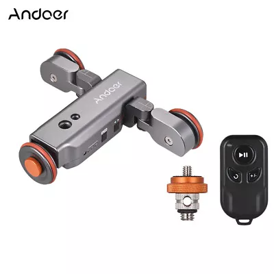 Andoer L4 Motorized  3 Wheel Dolly Electric Track Slider Skater Car A4F2 • $107.60