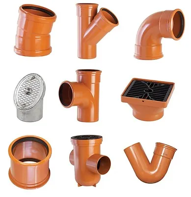Underground Drainage - 110mm Pipe Fittings - Junctions / Grids / Bends / Gullys • £5.73