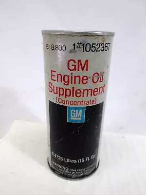 Vintage General Motors GM Engine Oil Supplement Empty 16 Oz. Composite Can • $18.99