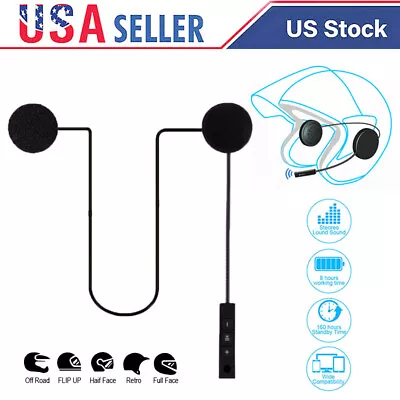 Wireless Bluetooth Motorcycle Helmet Headset Headphone Speaker Hands-free Call • $19.99