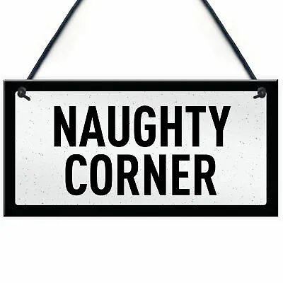 £3.99 • Buy Bar Signs For Outdoor NAUGHTY CORNER Funny Home Bar Sign Pub Man Cave Sign