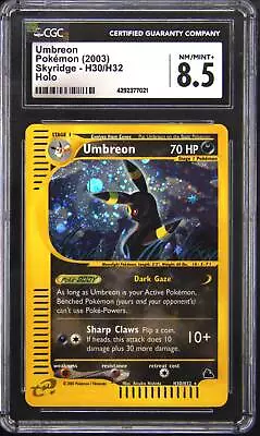 Pokemon Umbreon Skyridge Holo Rare #H30 CGC 8.5 • $1099