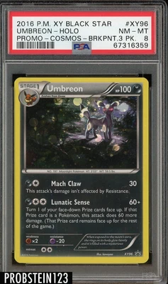 $0.99 • Buy 2016 Pokemon XY Black Star Promo Cosmos Brkpnt #XY96 Umbreon - Holo PSA 8