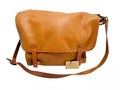 Madewell Transport Dual Shoulder Messenger Crossbody English Saddle Leather Bag • $37.95