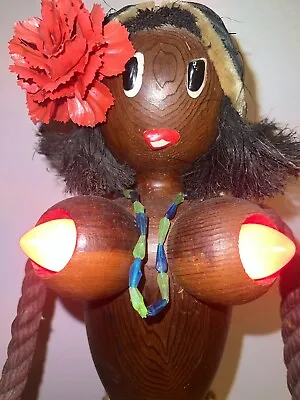 Vintage Hula Girl Lamp With Light Up Boobs Tiki Bar • $450