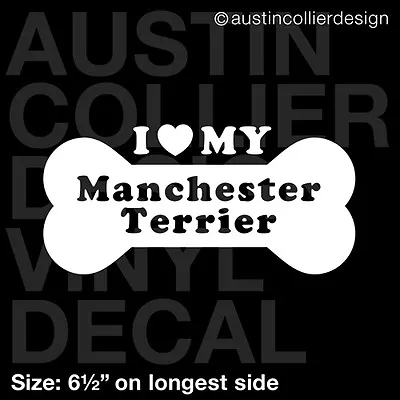 6.5  MANCHESTER TERRIER Vinyl Decal Car Window Laptop Sticker - Dog Breed Rescue • $6.95