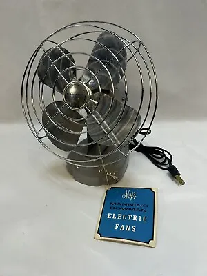 Vintage Manning Bowman Electric Fan Model 085002 With Tags! • $109.50