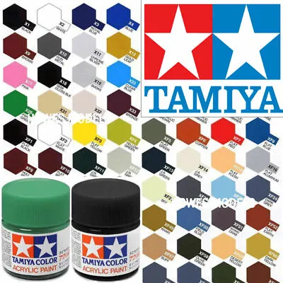 £3.95 • Buy Tamiya Acrylic Paints 10ml X + XF Full Range Model Paint Jars - Revell, Airfix