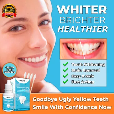 New Instant Tooth Whitening Kit White Teeth Clean Gel Uv Bleach Dental Strength • $14.95