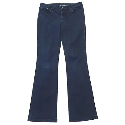 Jaeger Dark Blue Bootcut Denim Jeans UK Women's 12 W30 L32 ZZ781 • £23.99