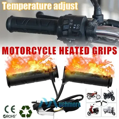 22mm Electric Hand Heated Moded Grips 4 Modes Warmers Motorcycle Handlebar 12V  • $21.75
