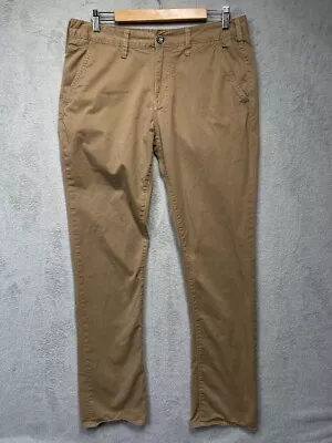 Buckle BKE Jake Straight Pants 34x32 Khaki Straight Cut Flat Front Chino Casual • $19.99