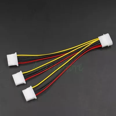 10pcs Molex 4 Pin To 3X 4pin (M/F) IDE Extension PC Case Fan Power Supply Cable  • $23.55