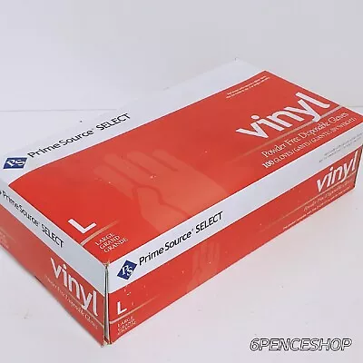Prime Source Large Powder Free 3 Mil Clear Vinyl Gloves - 100 PACK • $4.99