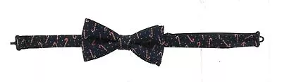 Ho Ho Ho Mens Christmas Candy Cane Blue Bow Tie Holiday • $14.09