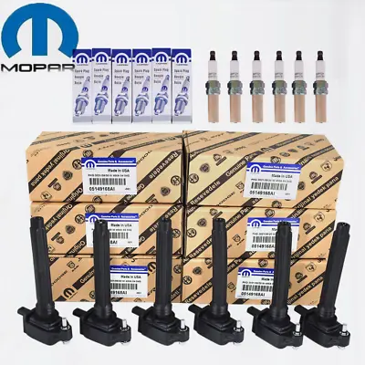 6 Pack Mopar Ignition Coils & Spark Plugs For Chrysler Jeep Dodge Ram 3.6L UF648 • $115.99