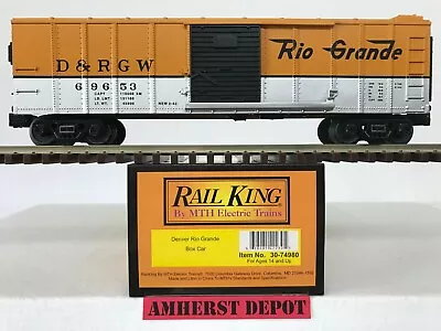 MTH Railking Box Car Denver Rio Grande O/O27 DRG  Boxcar 30-74980 • $59.95