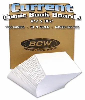 BCW Current Comic Backing Boards Case Of 1000 Bulk Package 6 3/4 X 10 1/2 New • $129.98