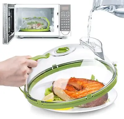 Gracenal Microwave Cover For Food Clear Microwave Splatter Cover With Water And • $34.45