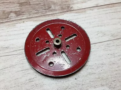 Meccano #19b 3  Pulley Red Pre War Stamp • £1.25