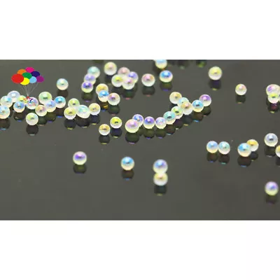 New 1000 Pcs Glass White AB Micro Beads Small No Hole 1.5-2mm Nail Art Caviar • $0.99