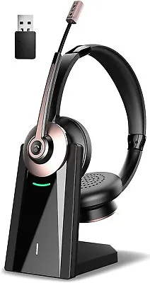 £22.95 • Buy Bluetooth Headset, Wireless Headset With Microphone Noise Cancelling & USB...