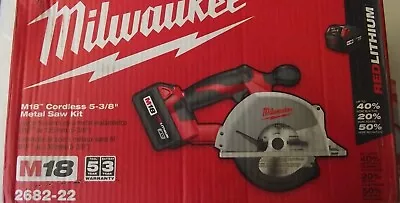 Milwaukee Tools 2682-22 M18 Cordless 18v 5-3/8  Metal Saw Kit (no Batteries) • $185