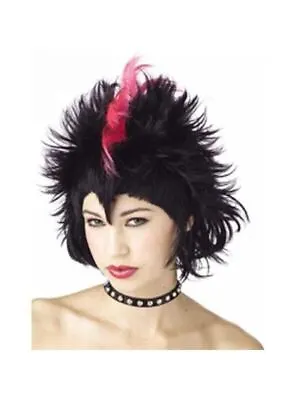 $22.99 • Buy Women's Black & Pink Mohawk Wig