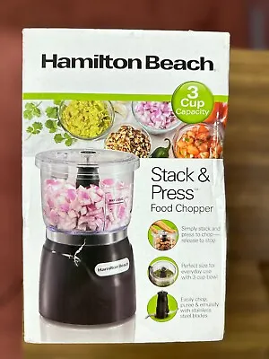 Hamilton Beach 3 Cup Stack & Press Food Chopper / Processor New In Box - Kitchen • $10