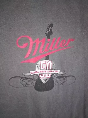 Miller Beer Fender Guitar Rolling Stone Napster Collaboration Shirt Size XL • $65