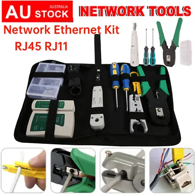 18x Lan Network Cable Tool Tester Crimper RJ45 /11 Ethernet LAN Kit Crimping Set • $31.98