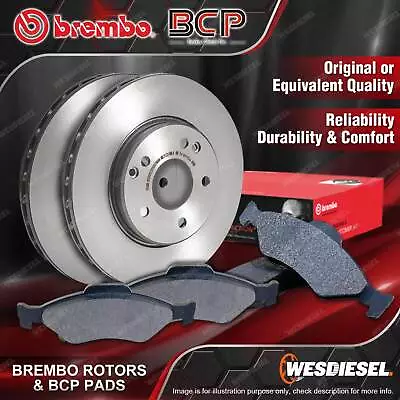 Front Brembo Disc Brake Rotors + Pads For Nissan Navara D21 720 Pathfinder WD21 • $227.90