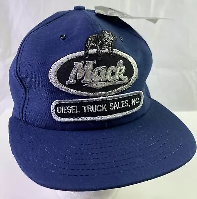 Vintage Mack Trucks Diesel Truck Sales Patch SnapBack Trucker Hat NWT • $49.99