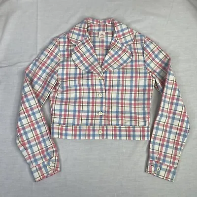 Lady Wrangler Sportswear Cropped Jacket Plaid Small Vintage 70s Western Kidcore • $40