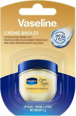 3 X Vaseline Lip Balm Mini Creme Brulee 0.25 Oz 7 Gram  Uk Stock • £9.99