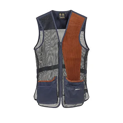 Musto Mens True Navy Competition Skeet Vest Left Handed Size SMALL • £109.99