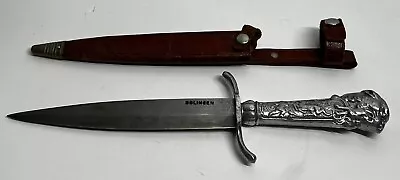 Vintage Matador Solingen Dagger Knife W/Lion Handle & Sheath Case Germany • $125