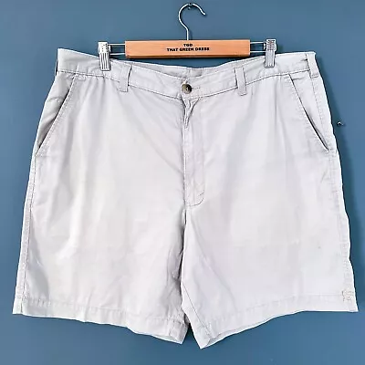 Mens M&S Blue Harbour Beige 100% Cotton Summer Chino Shorts Size 38  Waist • £4.99