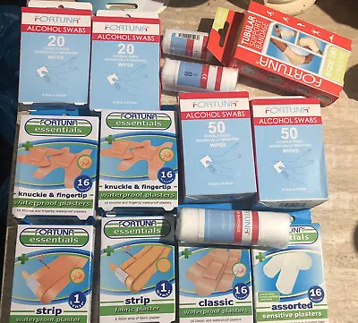 Large Lot First Aid Assorted Strips Plasters Bandage Swabs Waterproof RRP £58 • £24