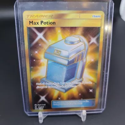 POKEMON Max Potion 164/145 Guardian Rising Gold Secret Rare Holo  Card NM-M • $10