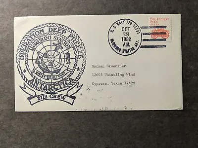 FPO 96692 McMURDO Station ANTARCTICA 1982 Navy Cover Naval Polar Cachet • $9.99