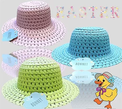 EASTER BONNET Boys Girls Summer Hat Art Craft Kids School Parade Decor Chick Egg • £3.95