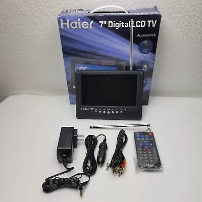 Haier Portable 7  Digital LCD TV RF Antenna Built In Speakers HLT71 NO BATTERY • $20