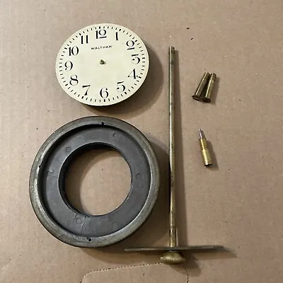Antique Waltham Miniature Banjo Clock Stem Wind Movement Parts • $44.99