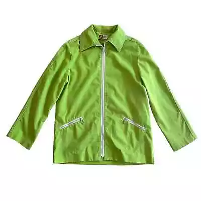 Lime Green Jacket - Vintage 60's 'White Stag' Zip Up Mod Jacket - Size S/M • $40