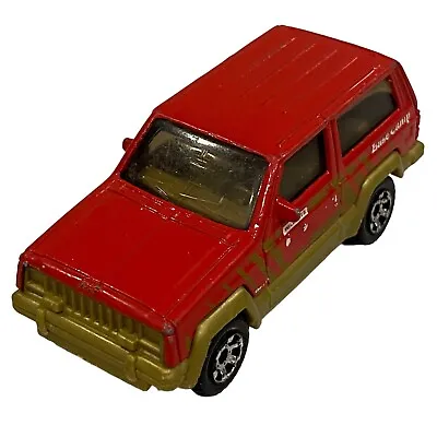 1986 Matchbox Jeep Cherokee Red BASE CAMP WILDCATS MB168 Diecast Metal VINTAGE • $5.95