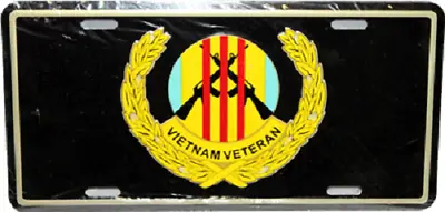 Black Vietnam Veteran 6 X12  Aluminum License Plate Tag MADE In USA • $8.88